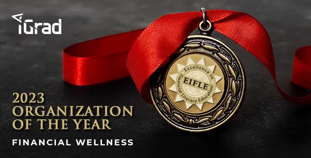 iGrad Recognized with 2023 Organization of the Year Award by the Institute for Financial Literacy header