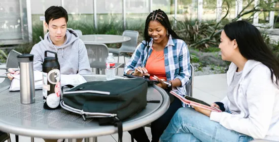 college students studying together