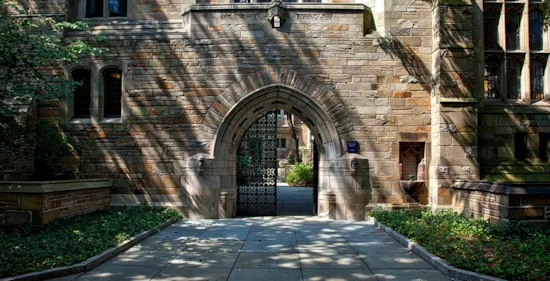 main gate to college campus