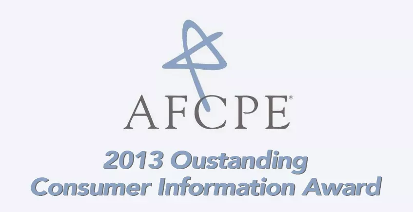 iGrad Receives the Outstanding Consumer Information Award From AFCPE header