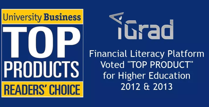iGrad Financial Literacy Platform Named \”Top Product\” For Second Year By University Business header