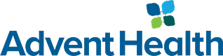 Advent Health logo with stylized blue and green four-leaf symbol above the blue text Advent Health.