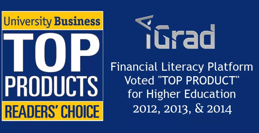 iGrad Financial Literacy Platform voted Top Product for Higher Education in 2012, 2013, and 2014